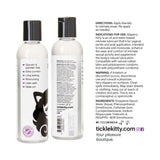 Slippery Kitty Hybrid Lubricant 4 Oz bottle with clear label and directions for use.