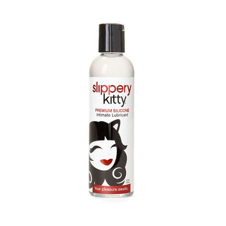 Slippery Kitty Silicone Lubricant 4 Oz bottle for smooth and long-lasting pleasure, ideal for water play.
