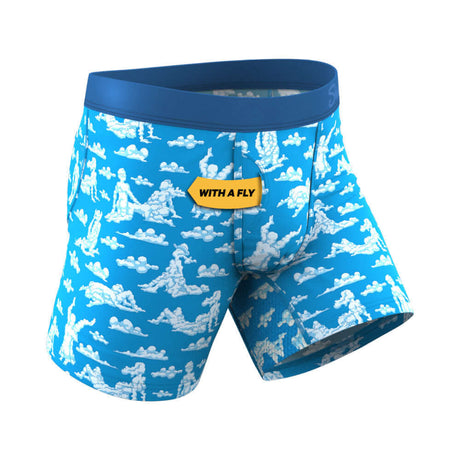 Shinesty The Reverse Cloud Girl Hammock Pouch Underwear M featuring a fun cloud design and fly for enhanced comfort.