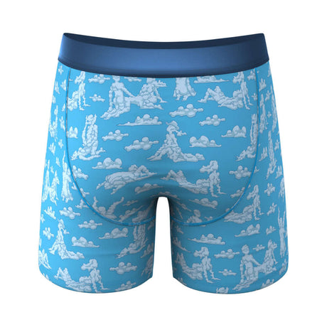 Shinesty The Reverse Cloud Girl Cloud Pouch Underwear with Fly 2XL blue boxer briefs with cloud design.