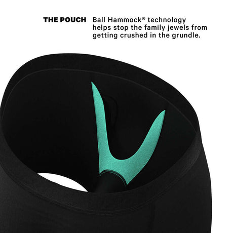 Shinesty The 009 Black Tuxedo Pouch Underwear with Fly S featuring Ball Hammock technology for comfort and support.