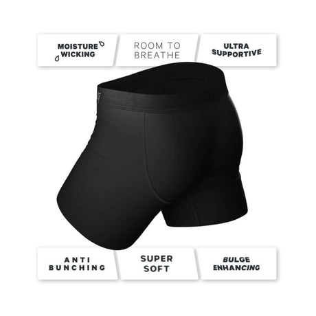Shinesty The 009 Black Tuxedo Pouch Underwear with Fly XL featuring moisture-wicking and ultra-supportive design.