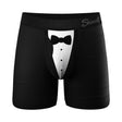 Shinesty The 009 Black Tuxedo Pouch Underwear with Fly 2XL featuring a tuxedo design and comfortable pouch.