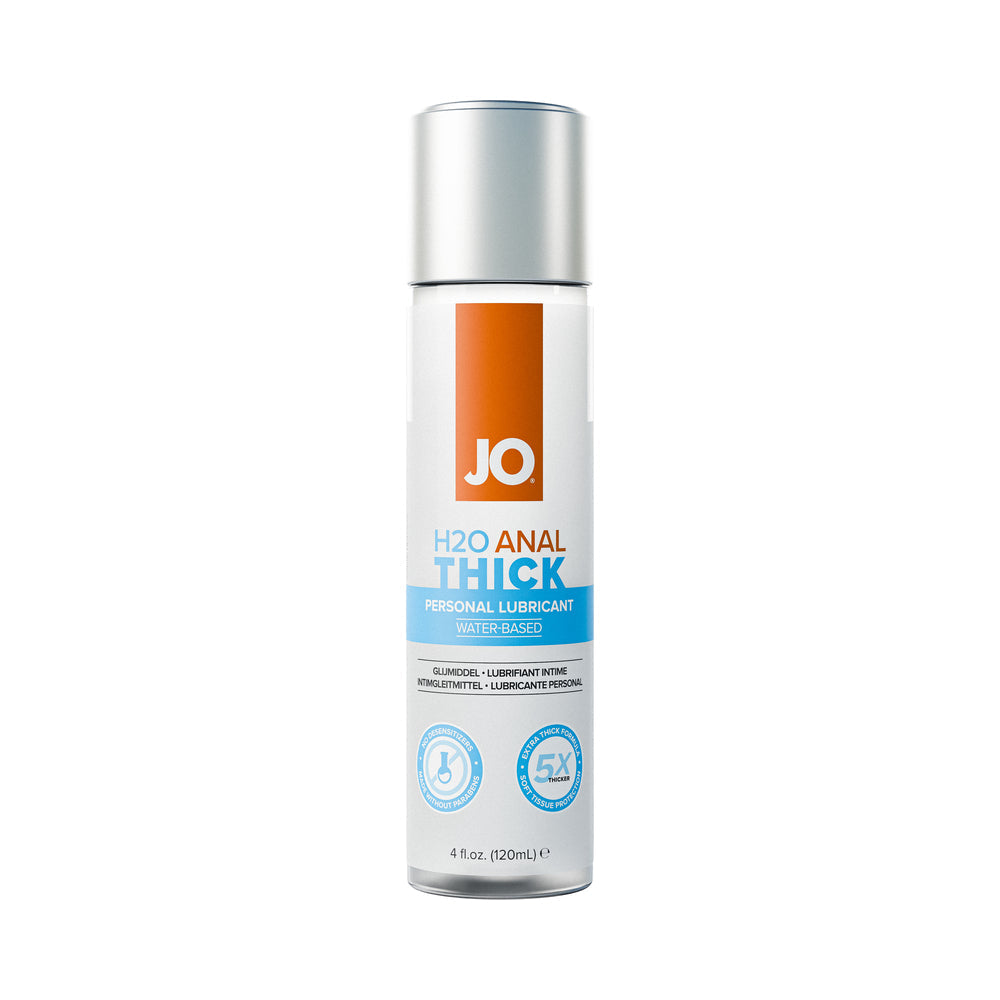 JO Bundle Anal Thick Lube 4 Oz bottle showcasing water-based personal lubricant for comfortable intimate play.