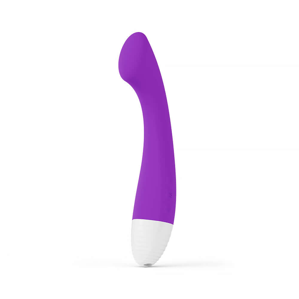 LELO MOKA Originals G-spot Vibrator in vibrant purple color with a uniquely flattened tip for precision.