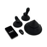 Cowgirl Cone Premium Sex Machine with App and Remote Control parts displayed including smartphone.