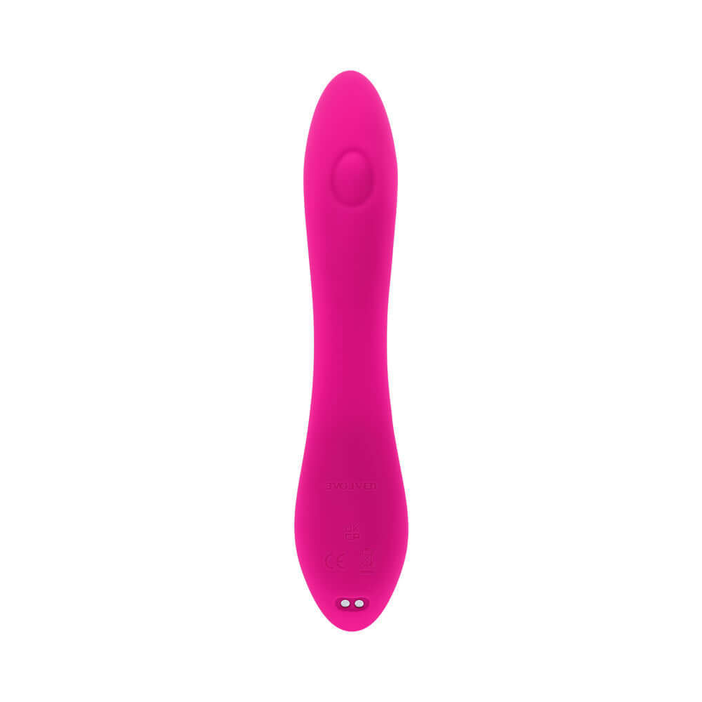 Evolved G Tapper G-spot Clitoral Stimulation pink double-tapping vibrator for intense sensations.