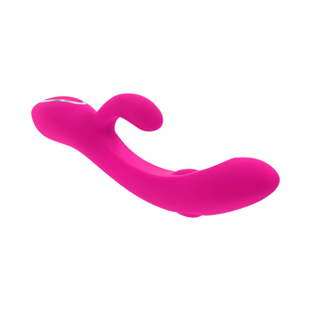 Evolved G Tapper G-spot Clitoral Stimulation pink dual-action vibrator with flexible design.