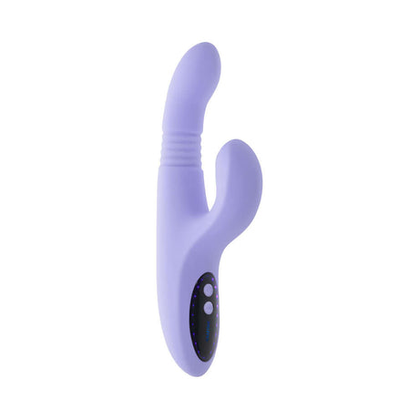 Evolved Pep Talk G-spot Clitoral Vibrator in purple with ergonomic design for triple-action stimulation.
