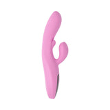 Evolved Push the Button G-spot Clitoral Stimulation vibrator in pink for precise pleasure.