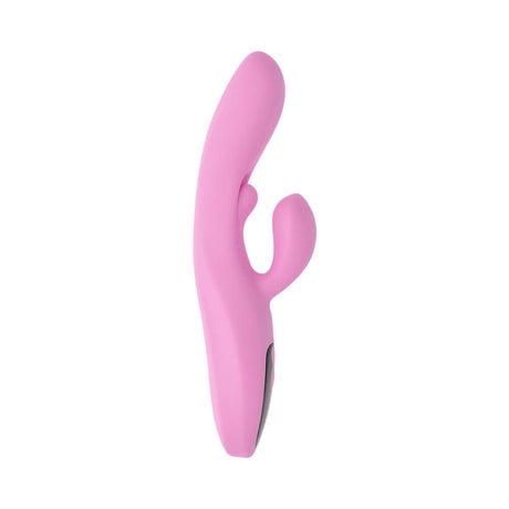 Evolved Push the Button G-spot Clitoral Stimulation vibrator in pink for precise pleasure.