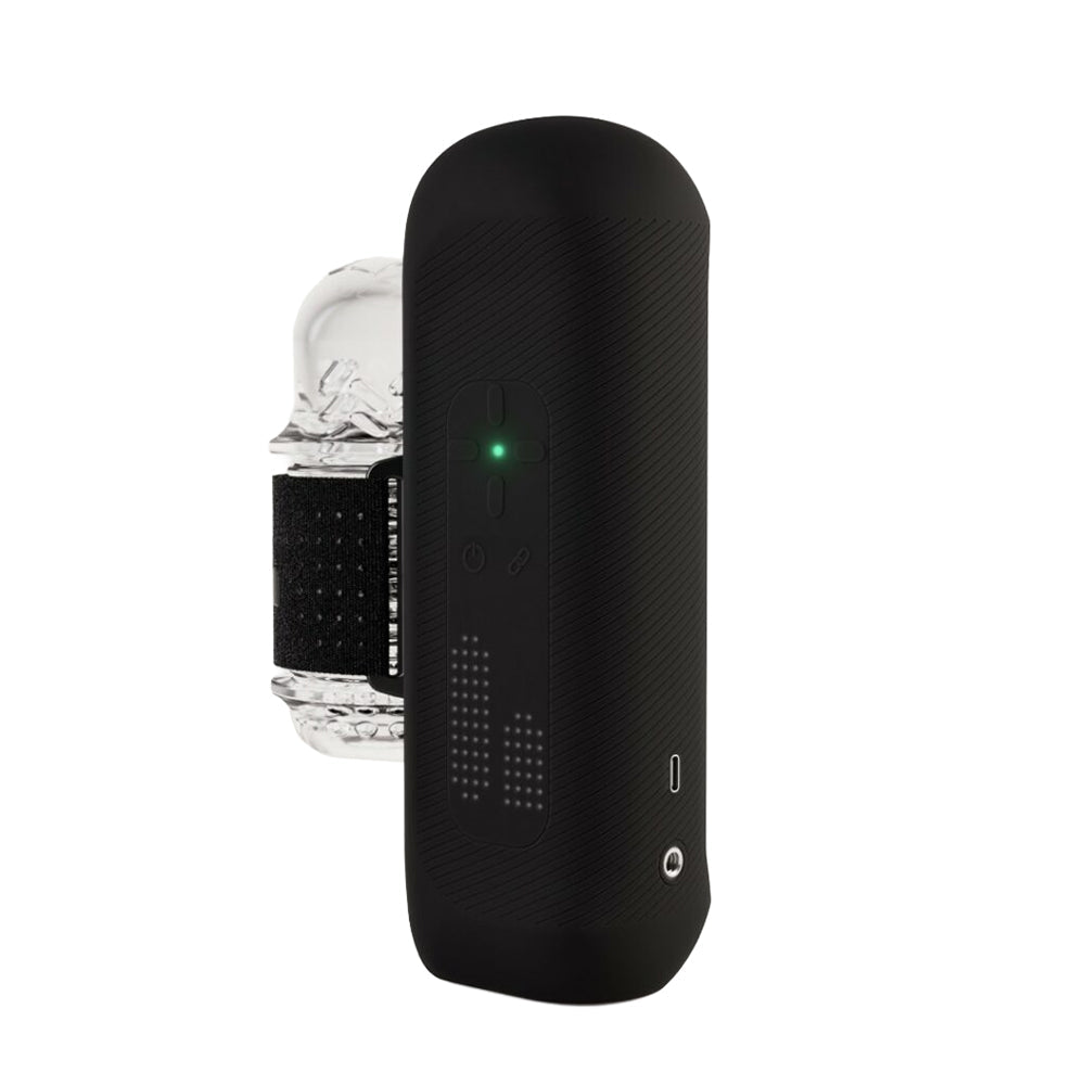 The Handy 2 Pro Interactive Automatic Stroker in sleek black design with clear stroking mechanism.