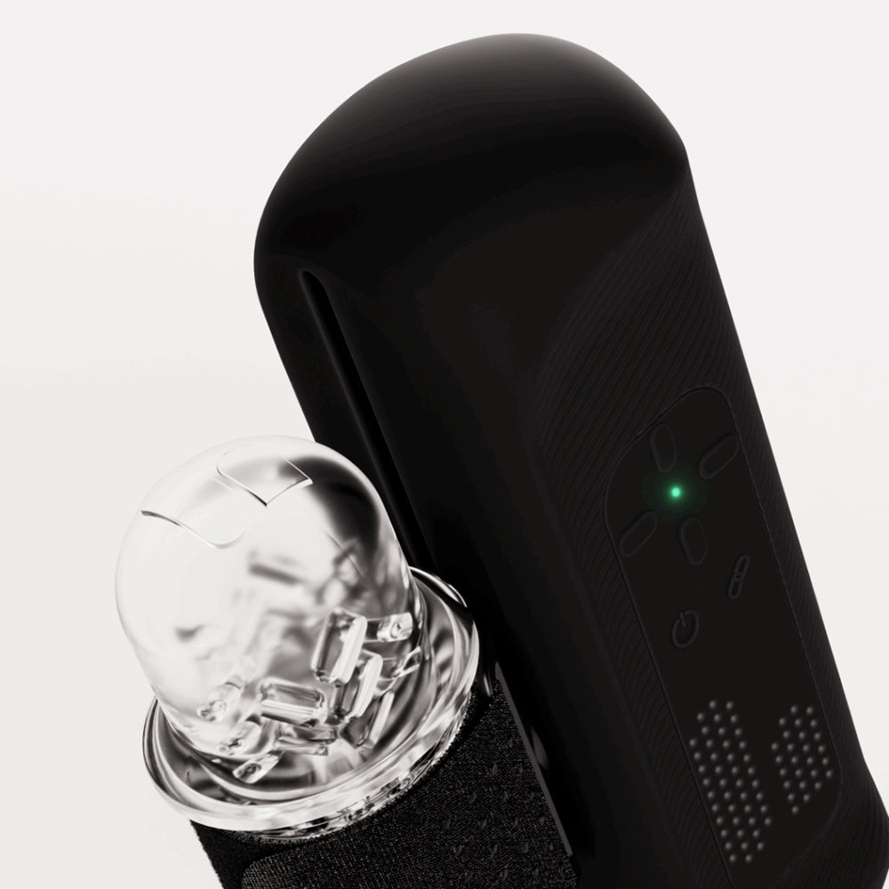 Close-up of The Handy 2 Pro Interactive Automatic Stroker, showcasing its motorized stroking feature and sleek design.