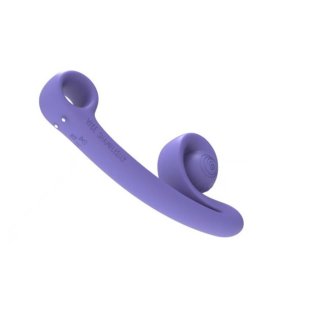 SVibe Snail Curve Vibrator Special Edition Periwinkle showcasing its ergonomic design and textured head.