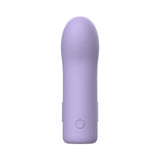 Adam & Eve Lust Loop Bullet Finger Vibe in soft purple, compact design with push button for easy use.