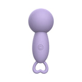 Adam & Eve Pleasure Pulse Mini Wand Vibe in lavender color, compact and rechargeable design for customizable stimulation.