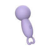 Adam & Eve Pleasure Pulse Mini Wand Vibe in light purple, showcasing its ergonomic design and rounded head.