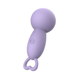 Adam & Eve Pleasure Pulse Mini Wand Vibe in lavender color, compact and ergonomic design for customizable stimulation.