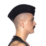 Prowler Red Triangle Cap Black 55 cm Small worn by model, showcasing bold style and distinct look.