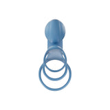 Svibe Snail Jovi Arc Couples Ring Vibrator Blue Haze in a top view showcasing its unique design and contoured shape.