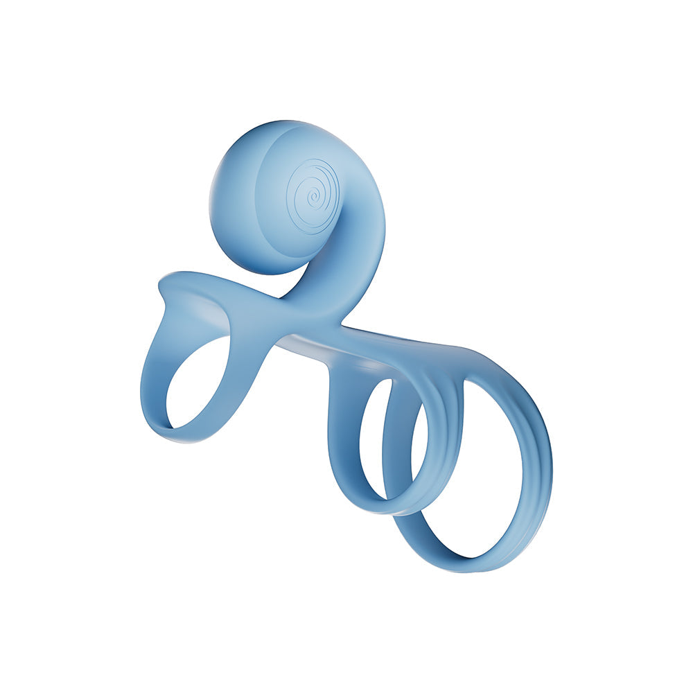 Svibe Snail Jovi Arc Couples Ring Vibrator Blue Haze designed for comfort and enhanced erections.
