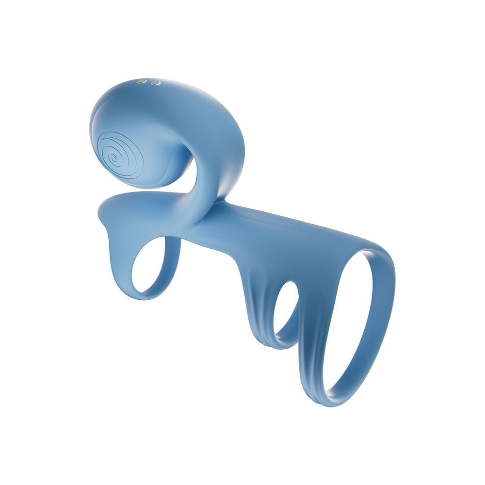 Svibe Snail Jovi Arc Couples Ring Vibrator Blue Haze designed for enhanced comfort and control in intimate settings.