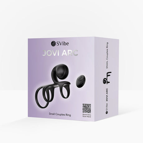 Svibe Snail Jovi Arc Couples Ring Vibrator Noir Haze product packaging display on a white background