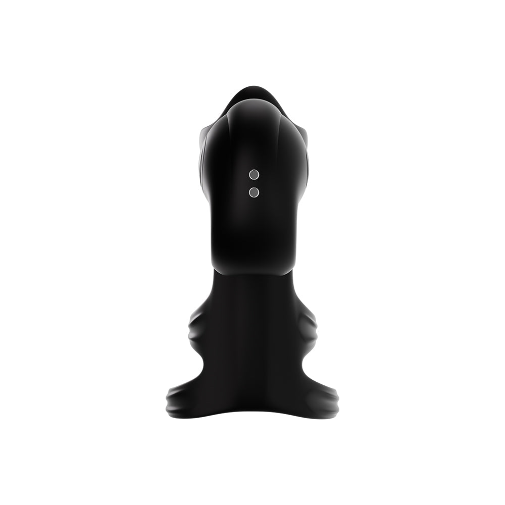 Svibe Snail Jovi Arc Couples Ring Vibrator Noir Haze in sleek black design showcasing its contoured arc.