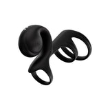 Svibe Snail Jovi Arc Couples Ring Vibrator Noir Haze in sleek black design, showcasing innovative contoured shape.