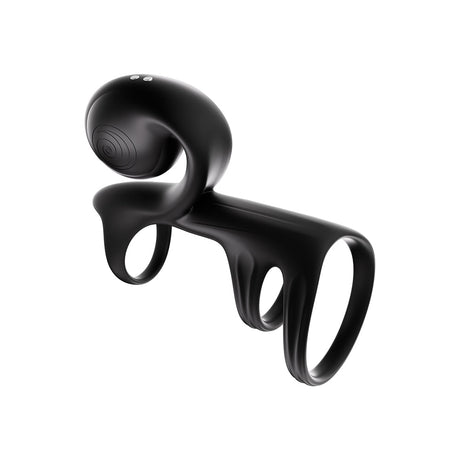 Svibe Snail Jovi Arc Couples Ring Vibrator Noir Haze in sleek black design for enhanced comfort and control.