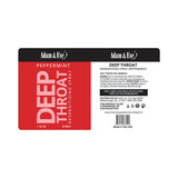Adam & Eve Deep Throat Desensitizing Spray Peppermint 1 fl oz packaging displayed with product details.