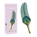 The Pleasure Company Cleo Vibrating Tickler Green with elegant packaging and unique design for sensual play.