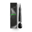 Doxy Die Cast Max Plug-in Wand Massager Black with packaging and power cord.