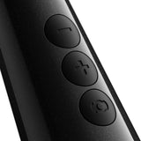 Close-up of controls on the Doxy Die Cast Max Plug-in Wand Massager Black for easy operation.