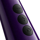 Doxy Die Cast Max Plug-in Wand Massager Purple control buttons close-up