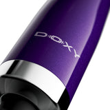 Doxy Die Cast Max Plug-in Wand Massager Purple close-up showing logo and sleek design.