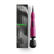 Doxy Original Massager Wand Massager Pink next to its packaging, showcasing its sleek design and features.