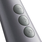Doxy Die Cast Max Cordless Wand White close-up of control buttons for adjustable speed and settings.