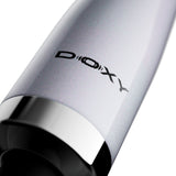 Close-up of Doxy Die Cast Max Cordless Wand White showcasing its sleek metal design and logo.