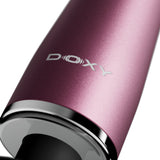 Close-up of the Doxy Go Travel-sized Wand Massager Pink showcasing its sleek anodized aluminum finish.