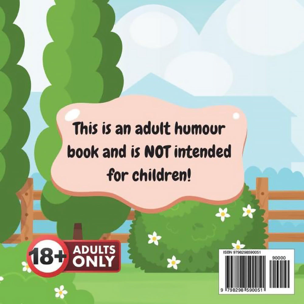Fisting Funny Novelty Paperback Book by Jen Jenivive warning label indicating it's an adult humor book for ages 18 and over.