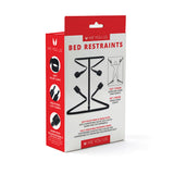 Me You Us Under Mattress Bed Restraints packaging featuring wrist and ankle cuffs with adjustable straps.