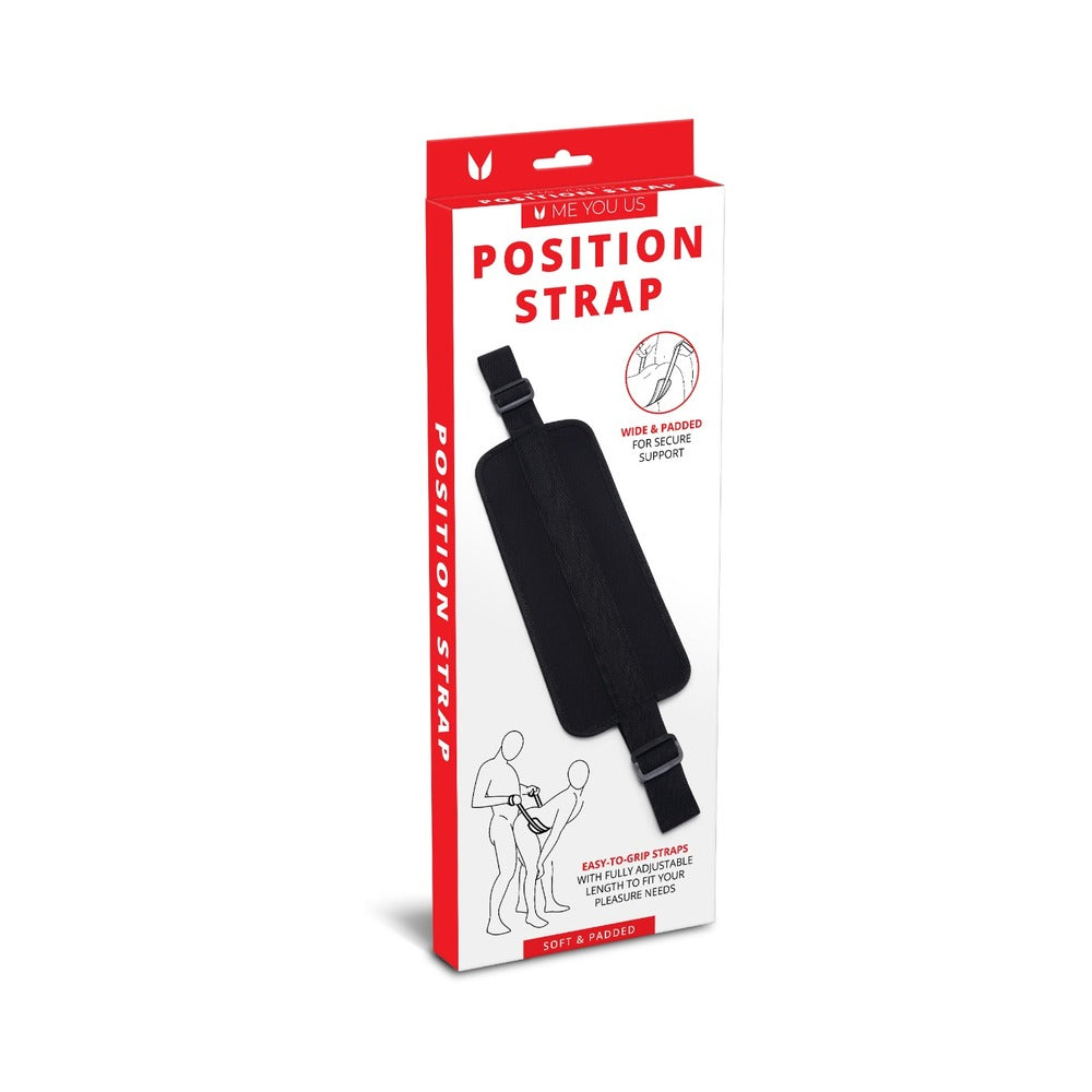 Me You Us Sex Position Strap for Couples in packaging designed for comfort and control in intimate positions.