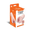 Me You Us Male Masturbator Stroker 2-Hole Silicone in packaging showcasing dual penetration features.