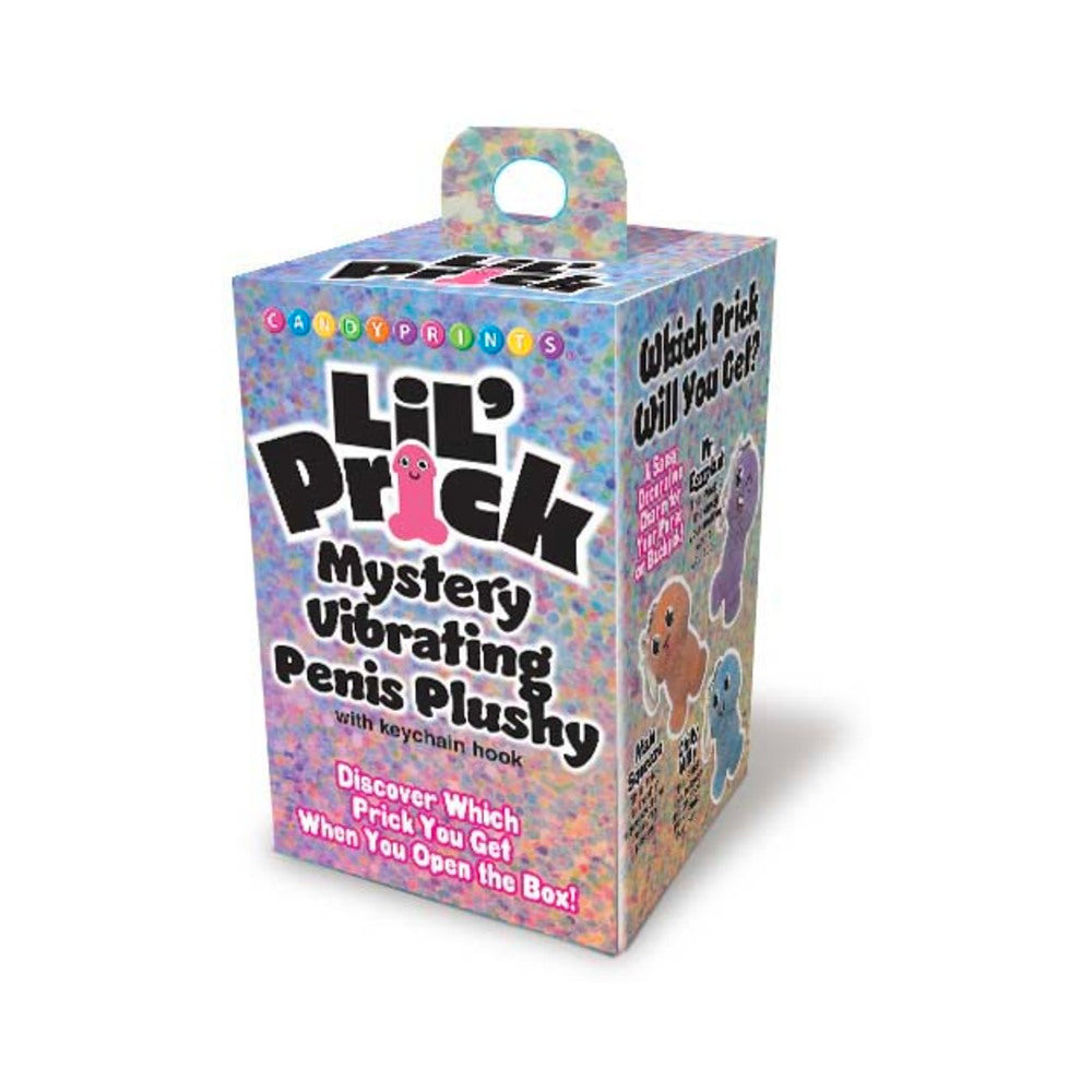 Lil Pricks Mystery Box Plush Penis Keychain in colorful packaging with keychain hook and surprise design.