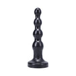 Tantus Ripple Large Silicone Dildo Onyx featuring a sleek black design with a rippled shaft for versatile pleasure.