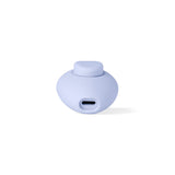 Dame Lay Panty Vibrator With Remote Control, light blue design with charging port for convenient use.