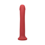 Tantus Hook 9.25 Inches Dildo Ruby with pronounced rounded head and smooth silicone construction.