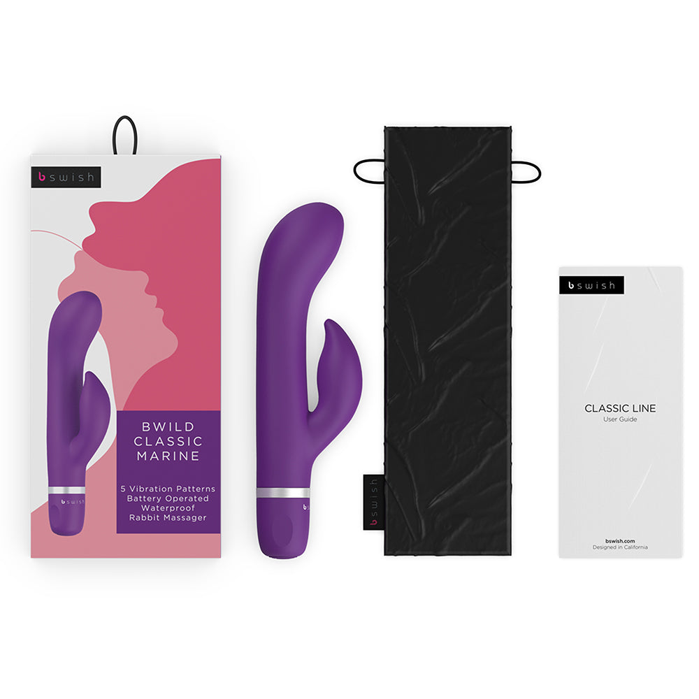 B Swish Bwild Classic Marine Vibrator Purple