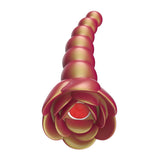 Adam & Eve Beaded Rose Blossom Silicone Anal Vibrator featuring a graduated beaded shaft with a rose design.